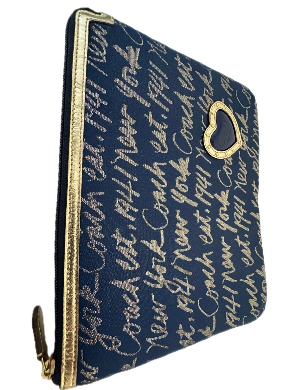 Coach Y2K  Poppy Script Graffiti Media Laptop Zip Case Tablet Sleeve F61034 NWT
